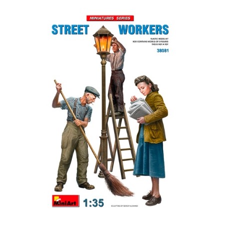 MAQUETA MINIART 1/35 FIGURAS DE TRABAJADORES DE LA CALLE 38081