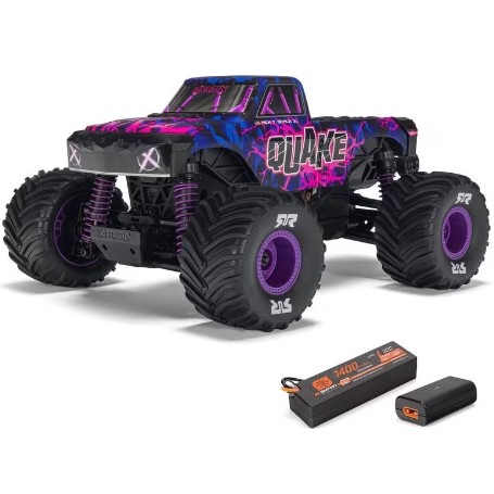 COCHE 1/16 ARRMA QUAKE GROM PURPURA 4WD MT RTR YELOW (Con bateria y cargador) ARA3230ST1.