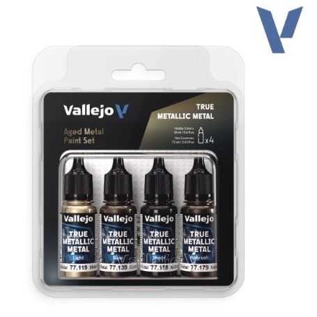 PINTURAS VALLEJO SET METAL ENVEJECIDO 4(UDS) 77258