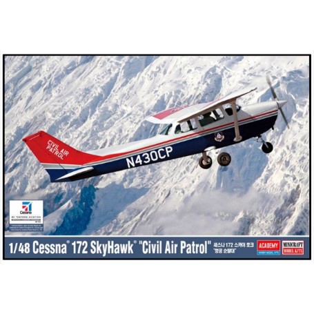 MAQUETA ACADEMI 1/48  AVION CESSNA 172 SKYHAWK CIVIL AIR PATROL  12367