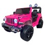 COCHE BATERIA JEEP RUBICON STYLE  12V 2.4G ROSA METALIZADO