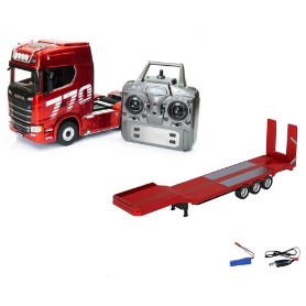 CAMION HUINA SCANIA 770S RC HAULEGE TRUCK RTR ROJO + remolque  CY1501