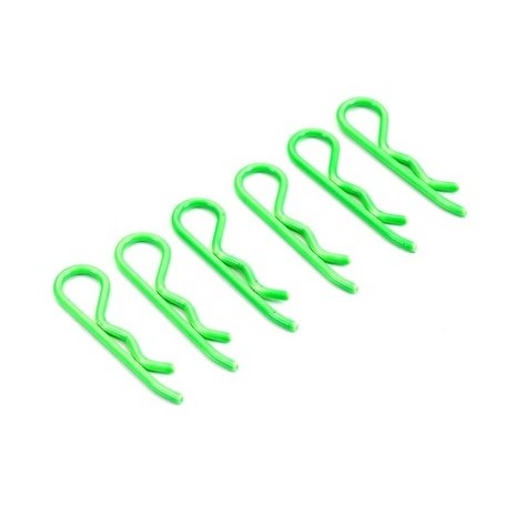 CLIPS CARROCERIA 1/8 FASTRAX FLUOR VERDE FAST210FG