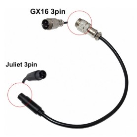 ADAPTADOR GX16 A JULIET DE 3 PINES
