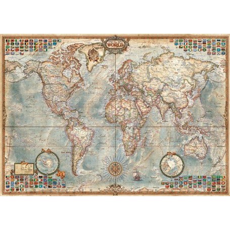 PUZZLE EDUCA 1500 EL MUNDO, MAPA POLITICO   16005