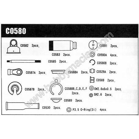MUGEN EJE AMORT.DEL BMX4       C0526